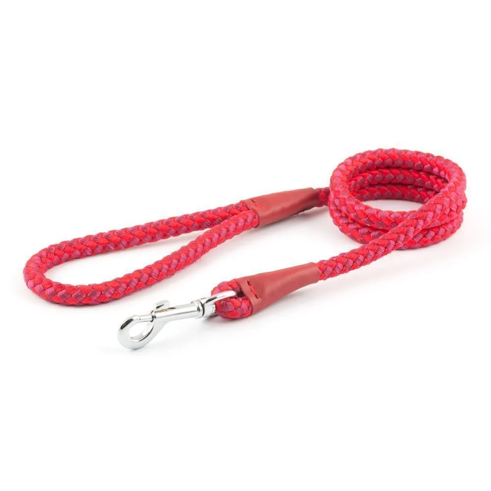 Ancol Viva 1.07m x 12mm Red Poly-Weave Rope Dog Lead