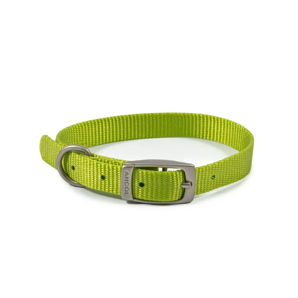 Ancol Viva 39-48cm (Size 5) Lime Green Poly-Weave Dog Collar