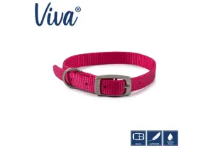 Ancol - Viva Nylon Buckle Collar - Pink - Size 2 (26-31cm)