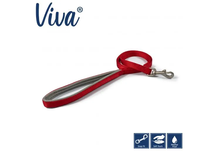 Ancol - Viva Nylon Padded Snap Lead - Black - 100cm x 25mm (Max 75kg)