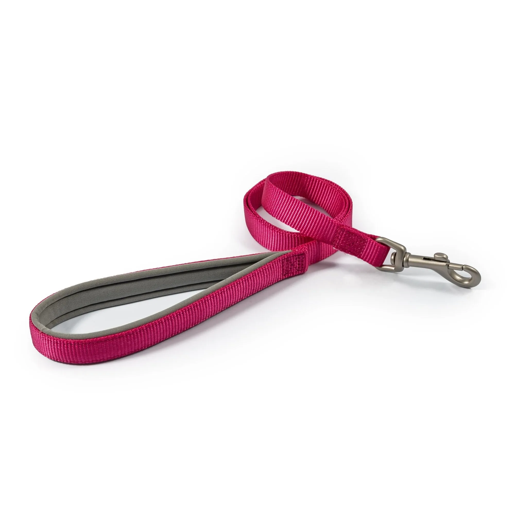 Ancol - Viva Nylon Padded Snap Lead - Pink - 100cm x 25mm (Max 75kg)