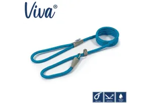 Ancol - Viva Nylon Reflective Rope Slip Lead - Blue - 150cm x 12mm (Max50kg)