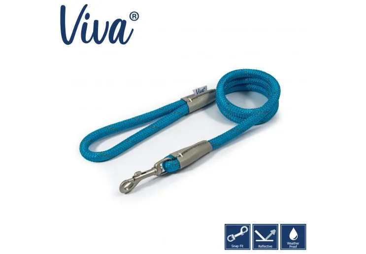 Ancol - Viva Nylon Reflective Rope Snap Lead - Lime - 107cm x 10mm (Max 30kg)