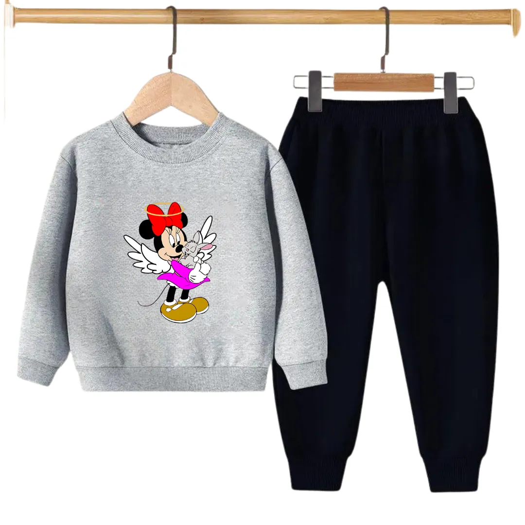 ANGEL MICKEY PRINTED SWEATSHIRT SET