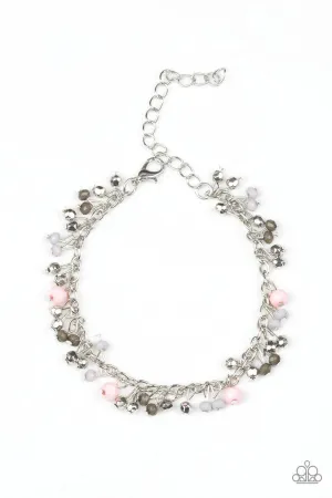 Aquatic Adventure Pink and Silver Bracelet - Paparazzi Accessories