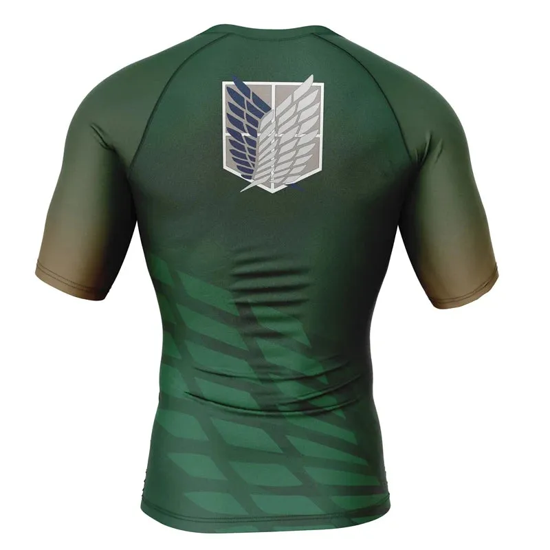 Attack on Titan 'Survey Corps' Short Sleeve Compression Rashguard