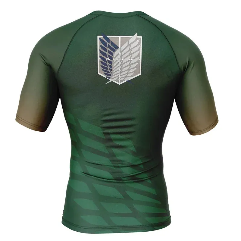 Attack on Titan 'Survey Corps' Short Sleeve Compression Rashguard