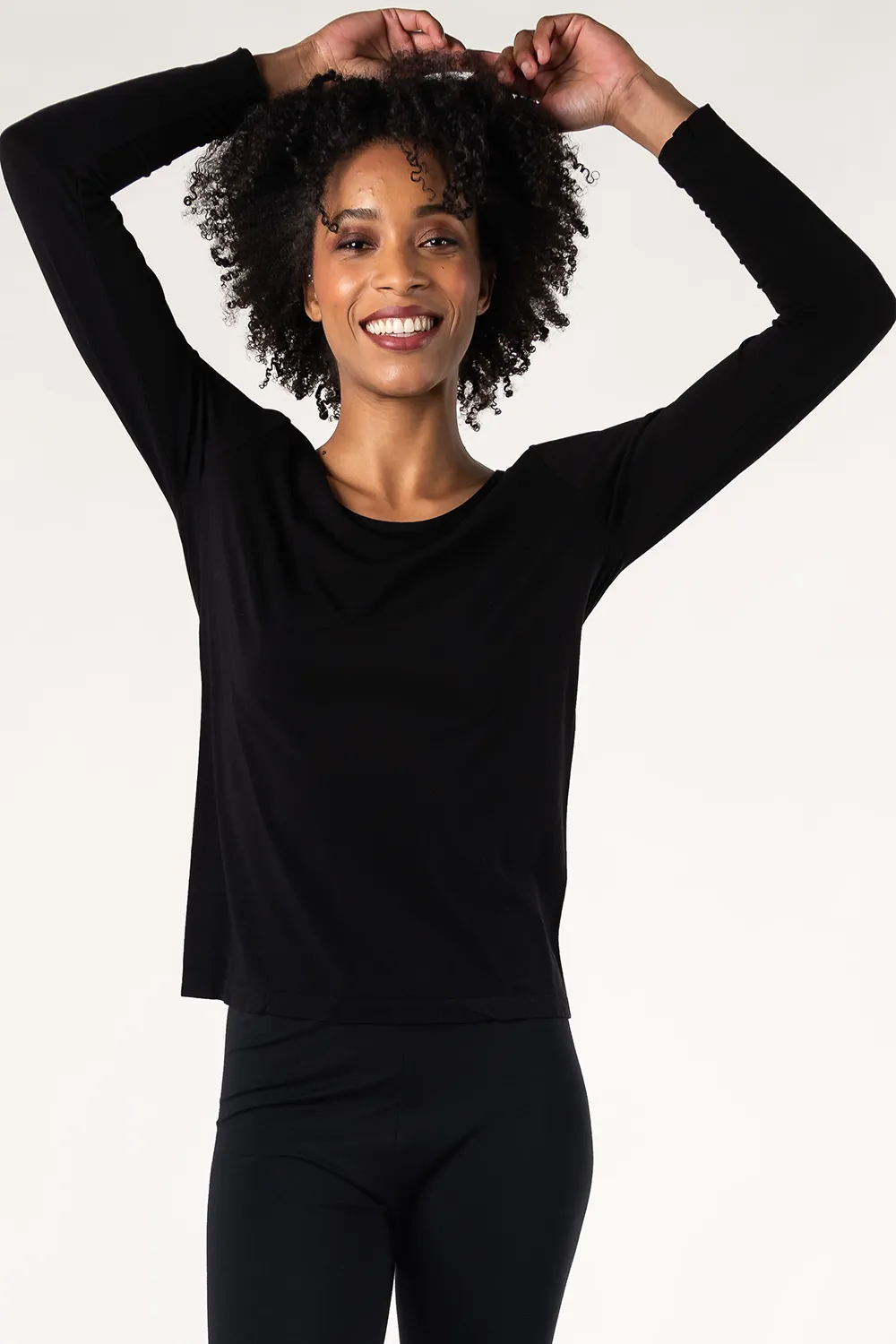 Aurora Seamless Bamboo Long Sleeve - Black