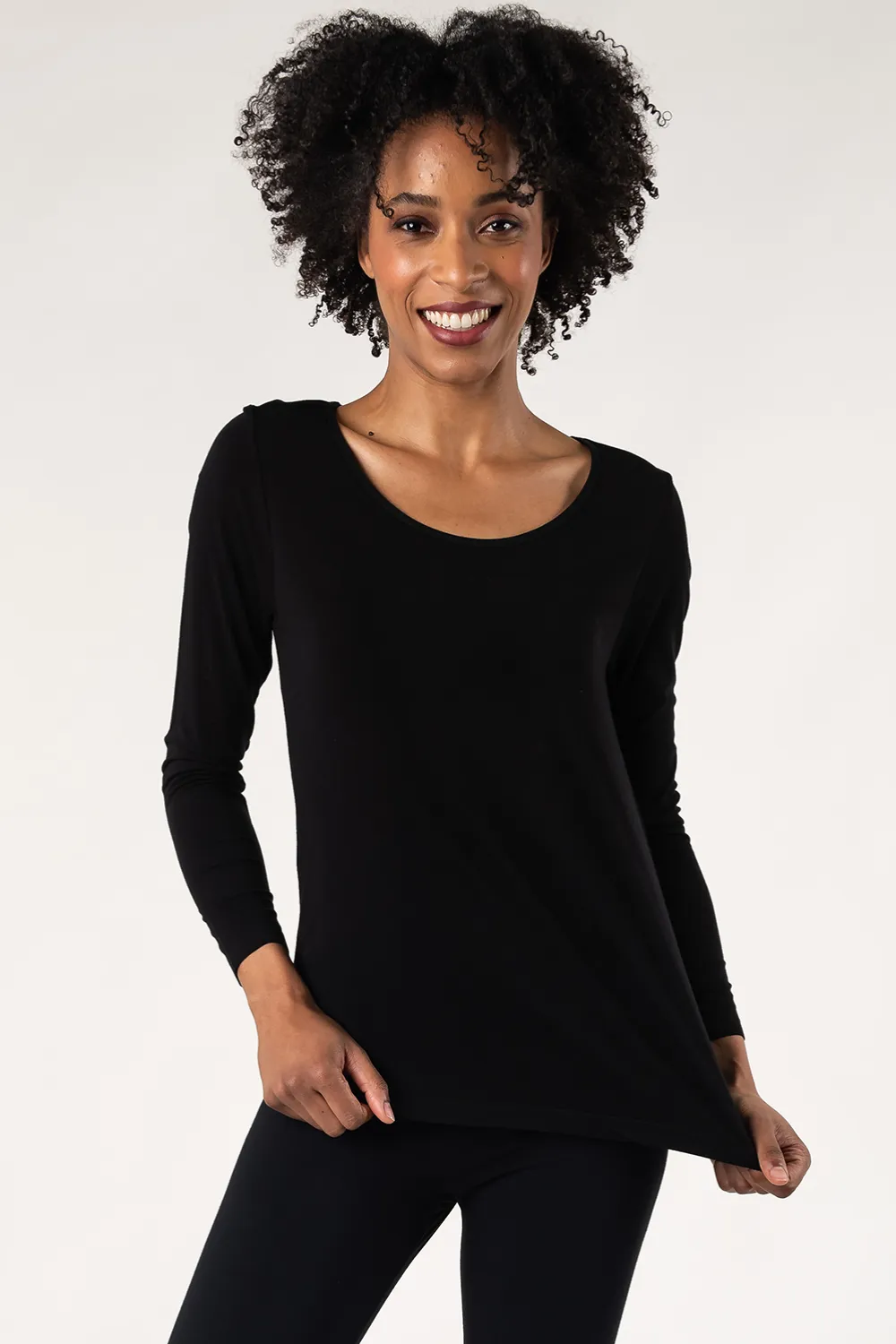 Aurora Seamless Bamboo Long Sleeve - Black