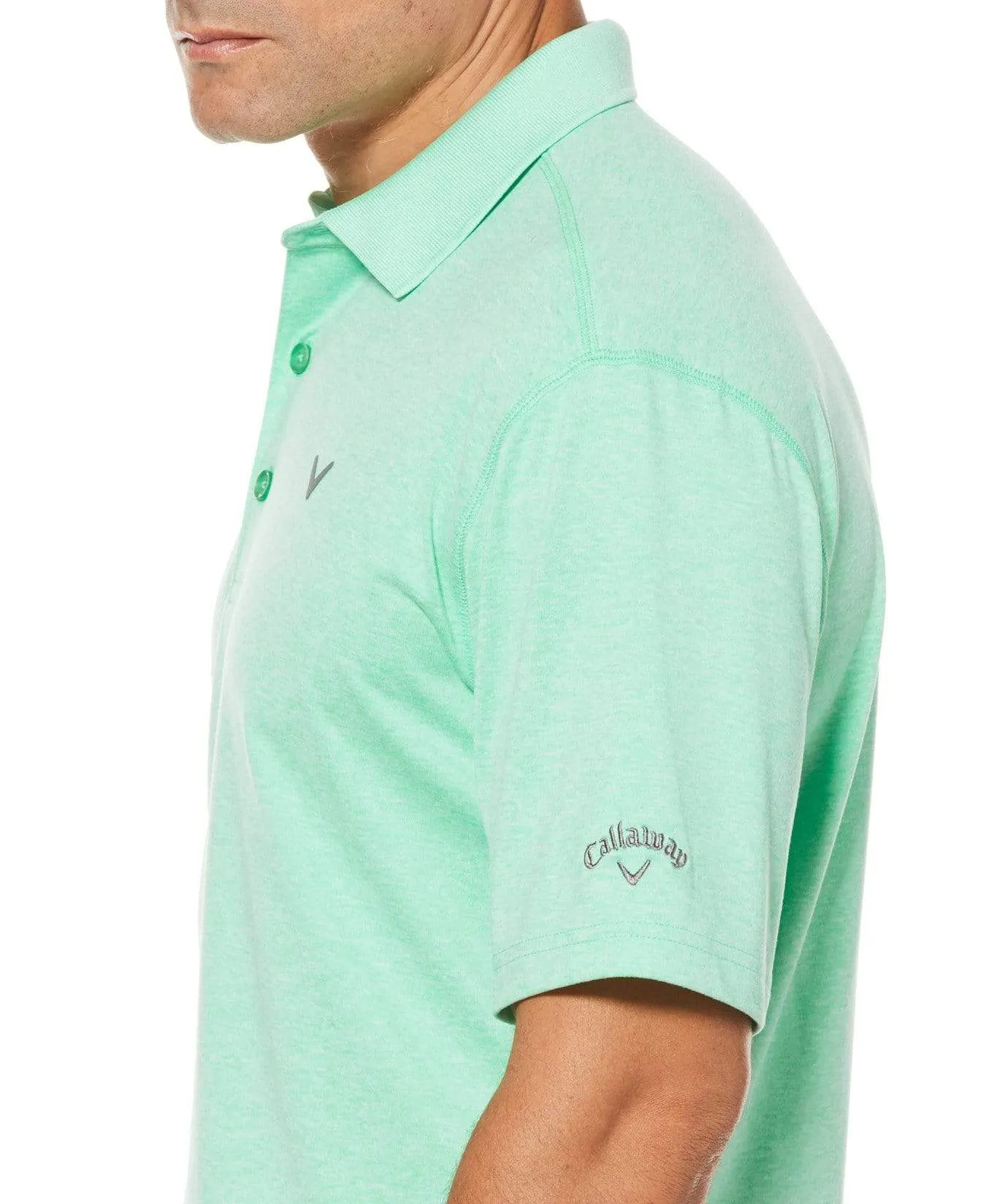 Big & Tall Cooling Heathered Polo With Chevron