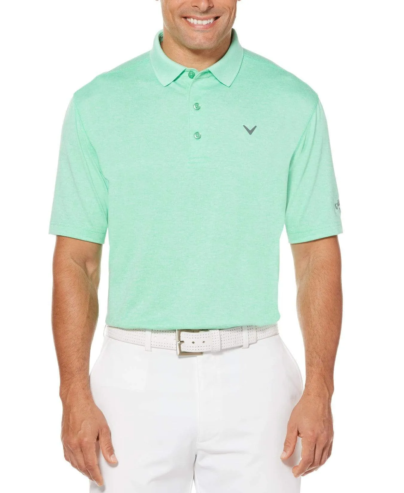 Big & Tall Cooling Heathered Polo With Chevron