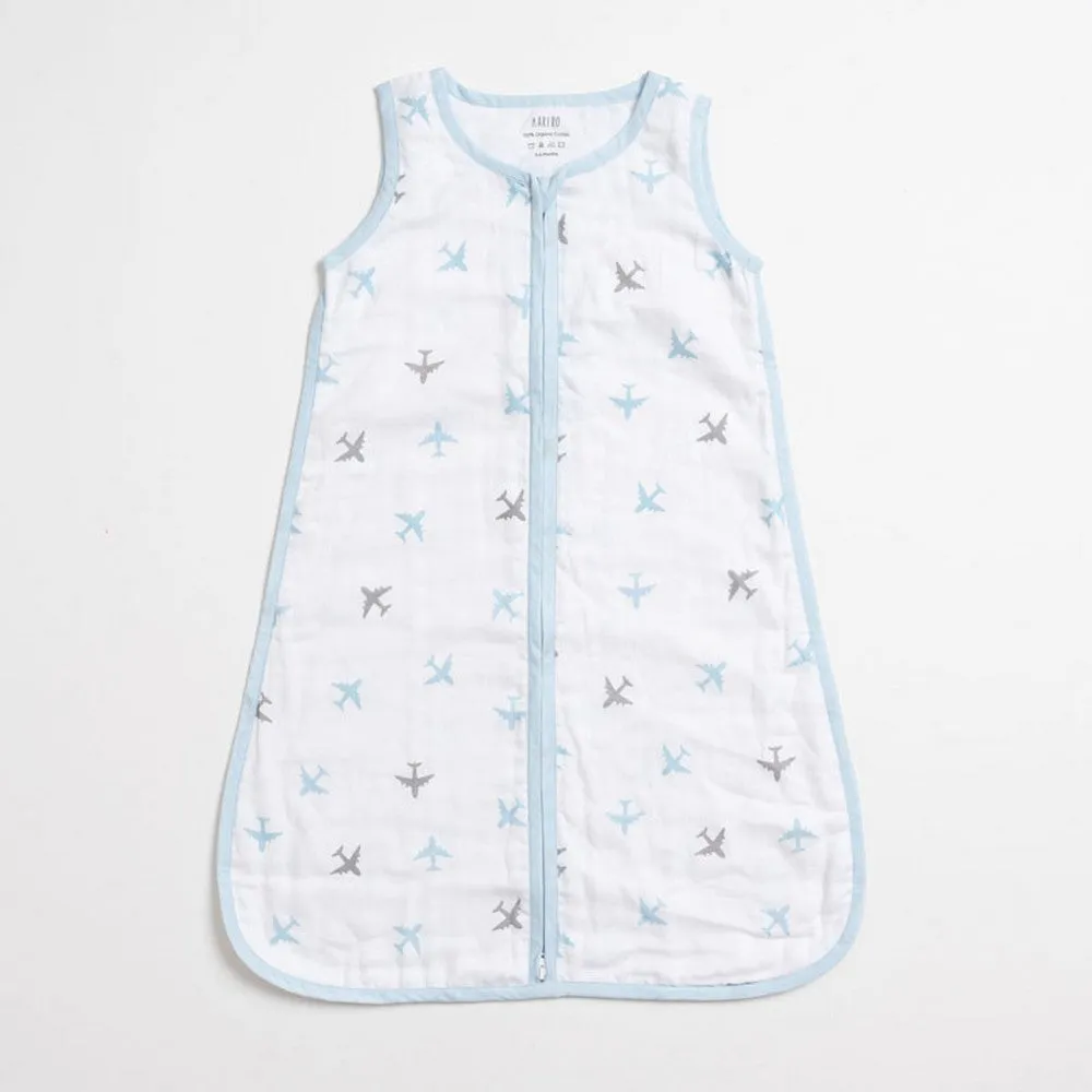 Blue Airplane Theme Sleeping Bag