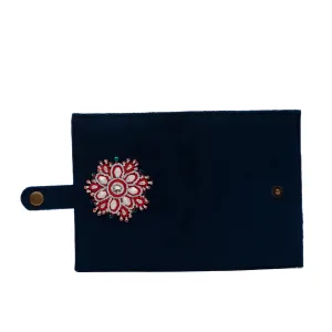 Blue flower passport cover