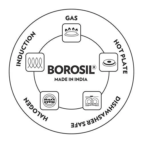 Borosil Stainless Steel Kadhai With Lid, Induction Friendly, Impact Bonded Tri-ply Bottom, 1.8 L