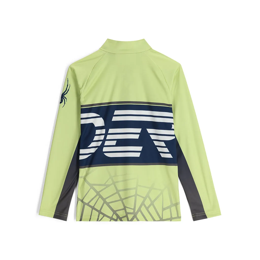 Boys Web Half Zip - Lime Ice