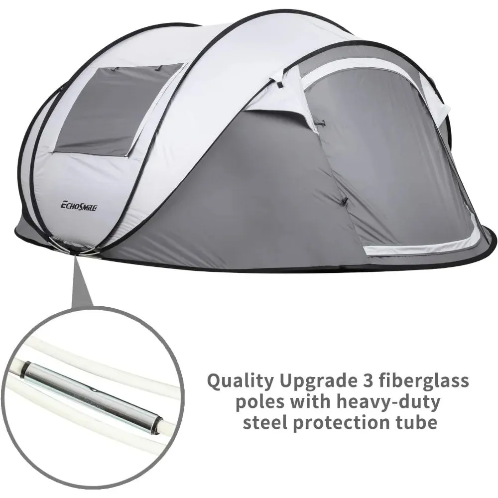 Camping Instant Tent, 2/4/6/8/10 Person Pop Up Tent, Water Resistant Dome Tent, Easy Setup for Camping Hiking and Outdoor