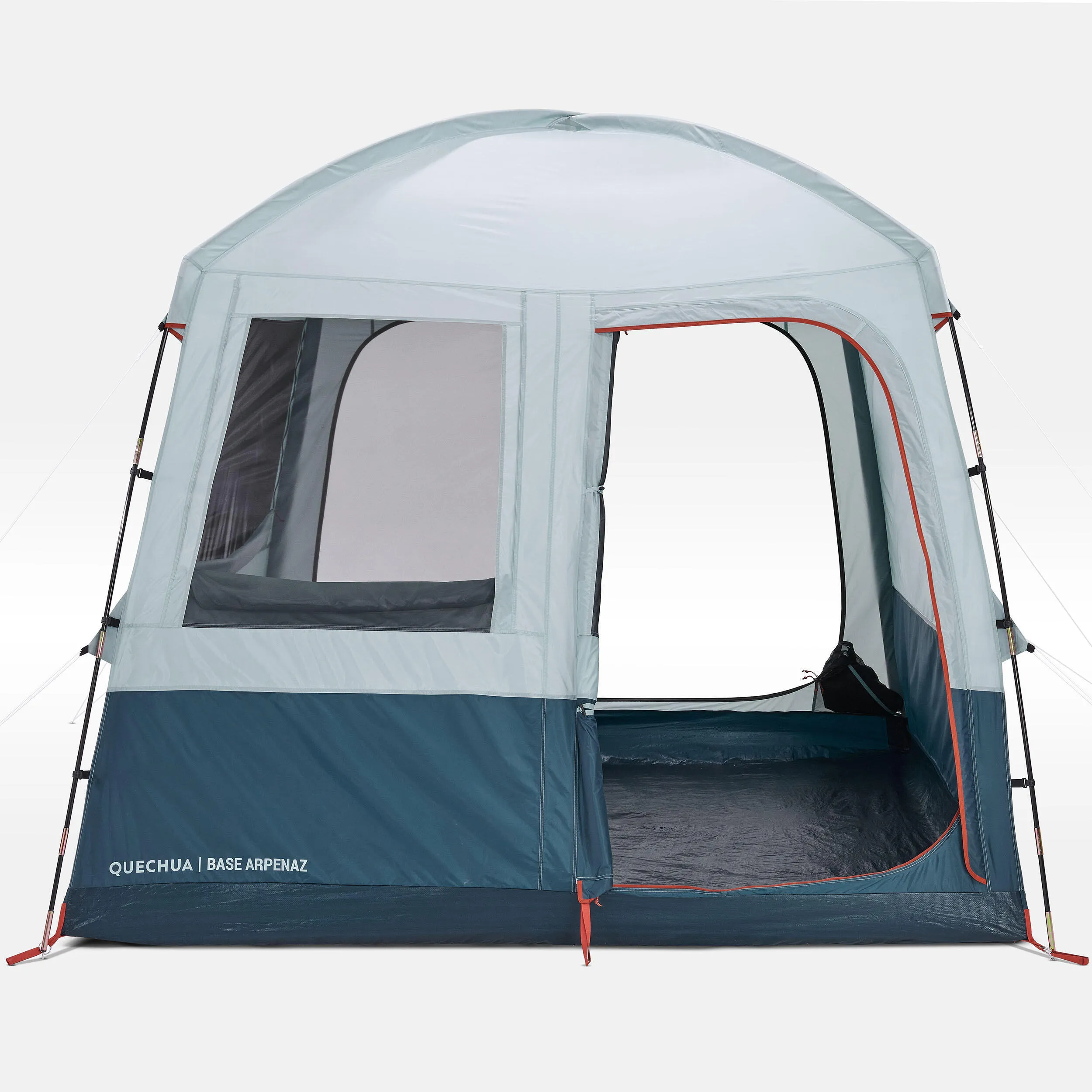 Camping tent Quechua Arpenaz Base 6-person, dark turquoise/gray green