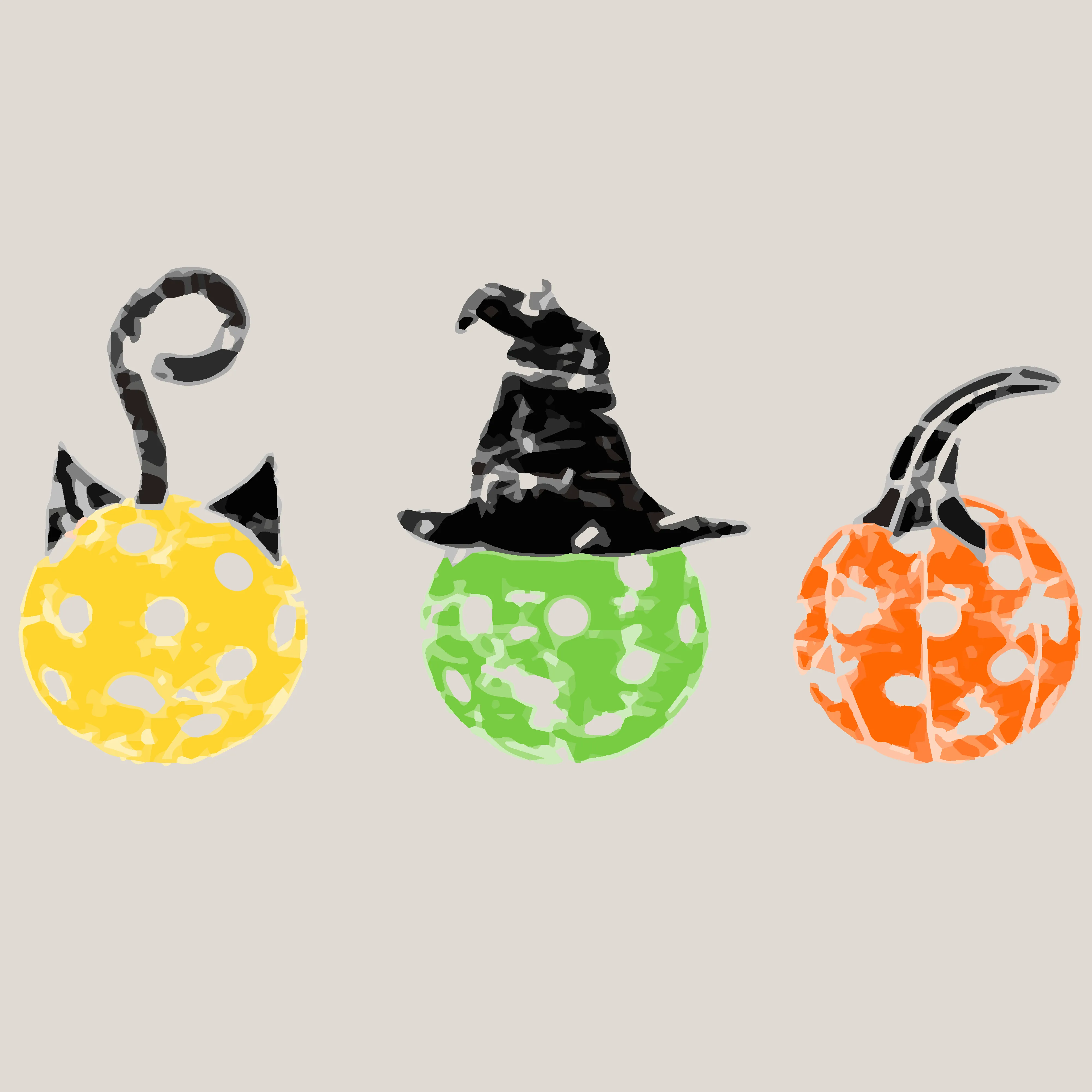 Cat Witch Pumpkin | Pickleball Hat | Moisture-Wicking 100% Polyester