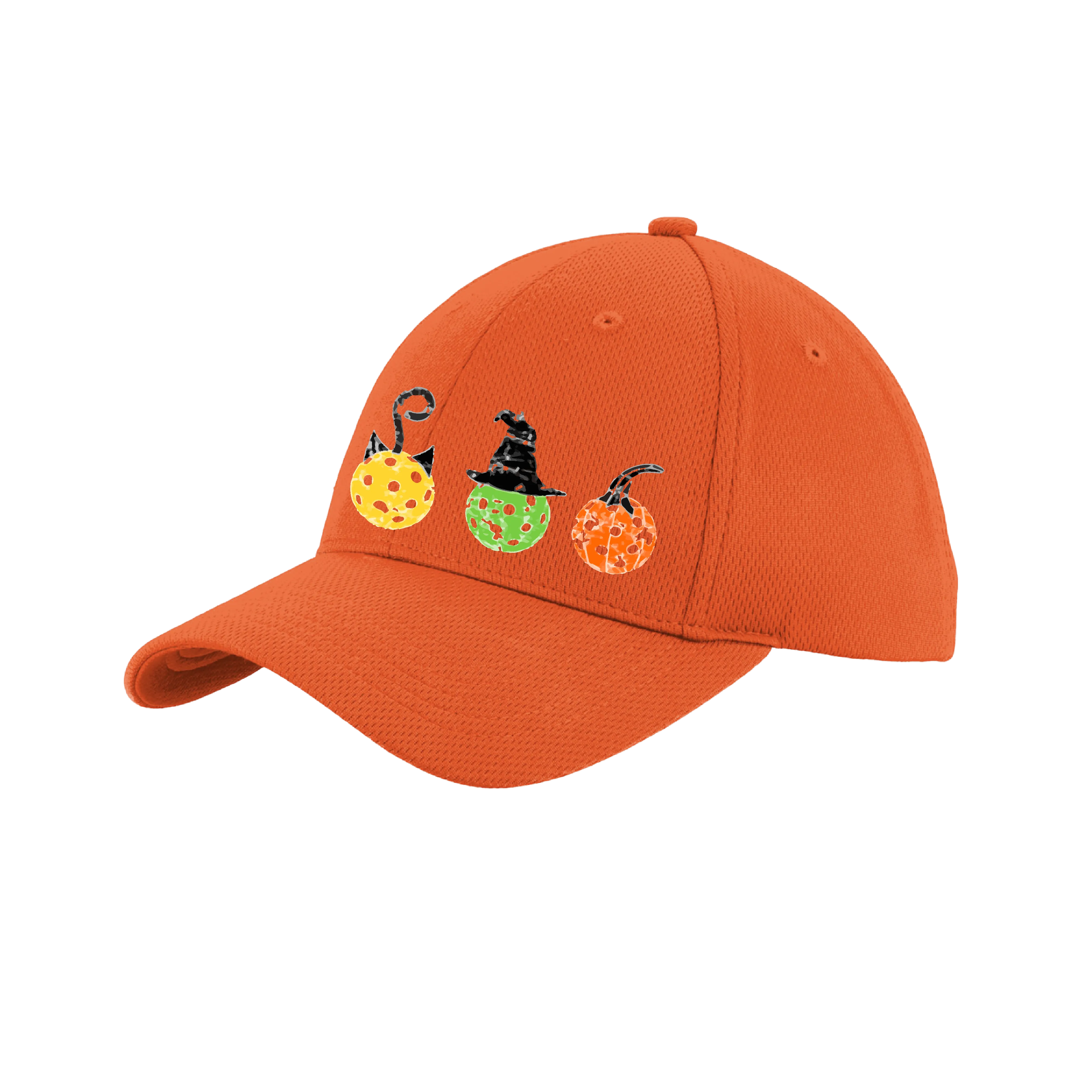 Cat Witch Pumpkin | Pickleball Hat | Moisture-Wicking 100% Polyester