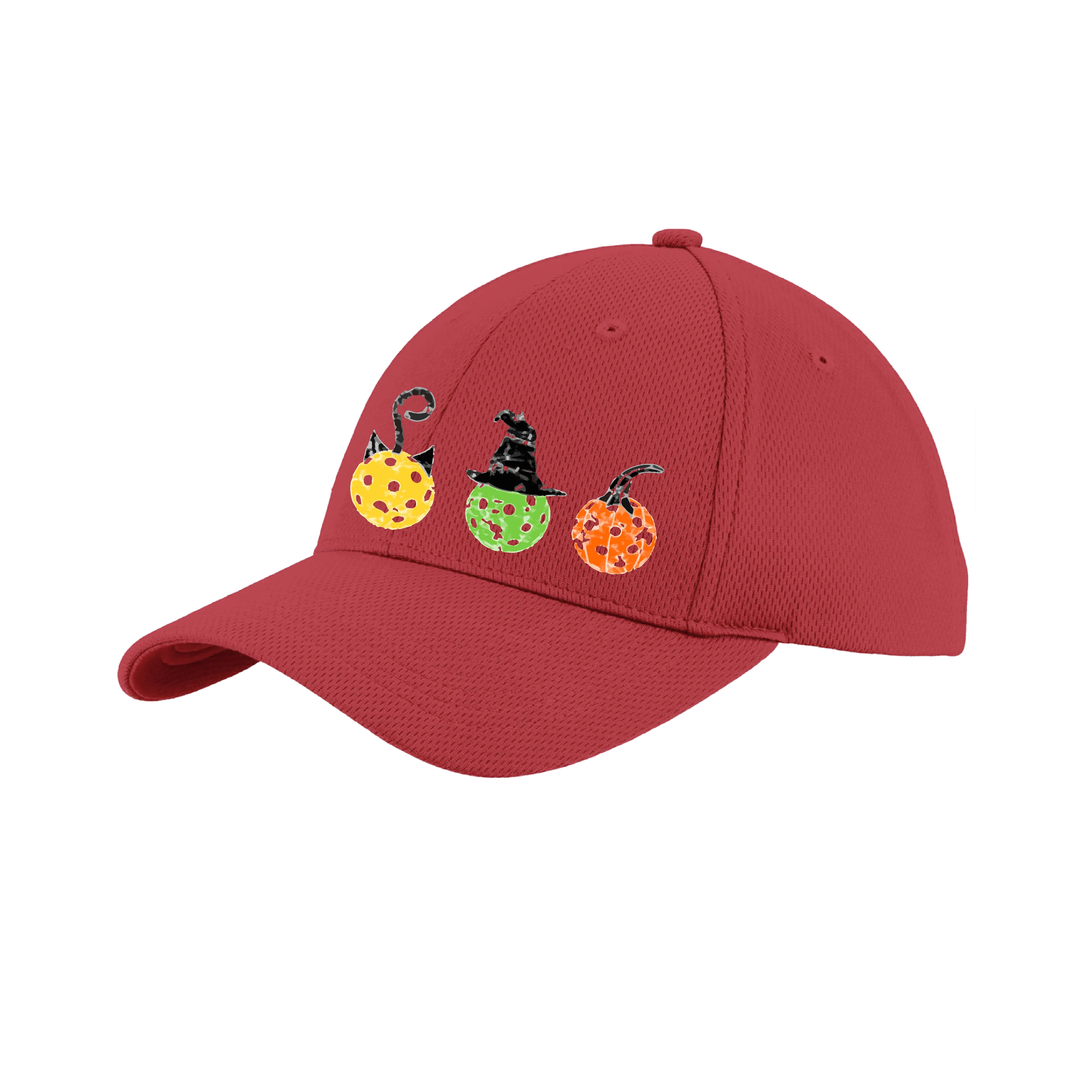 Cat Witch Pumpkin | Pickleball Hat | Moisture-Wicking 100% Polyester