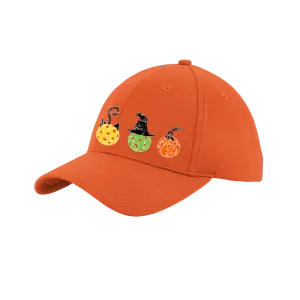 Cat Witch Pumpkin | Pickleball Hat | Moisture-Wicking 100% Polyester