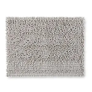 Chenille Bath Mat - Heathered Oatmeal