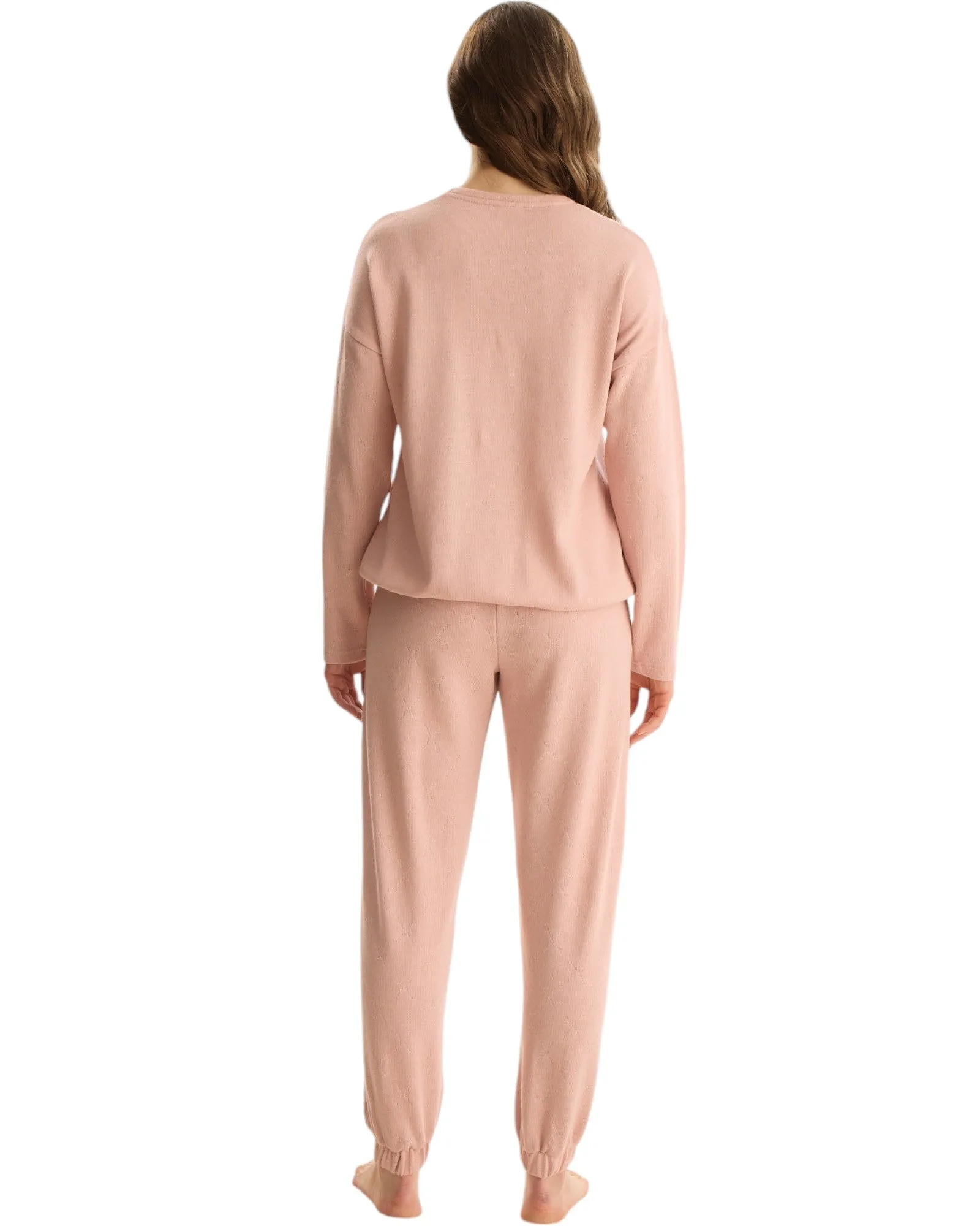 Classic Winter Pajama Set with Long Sleeve Top and Pants