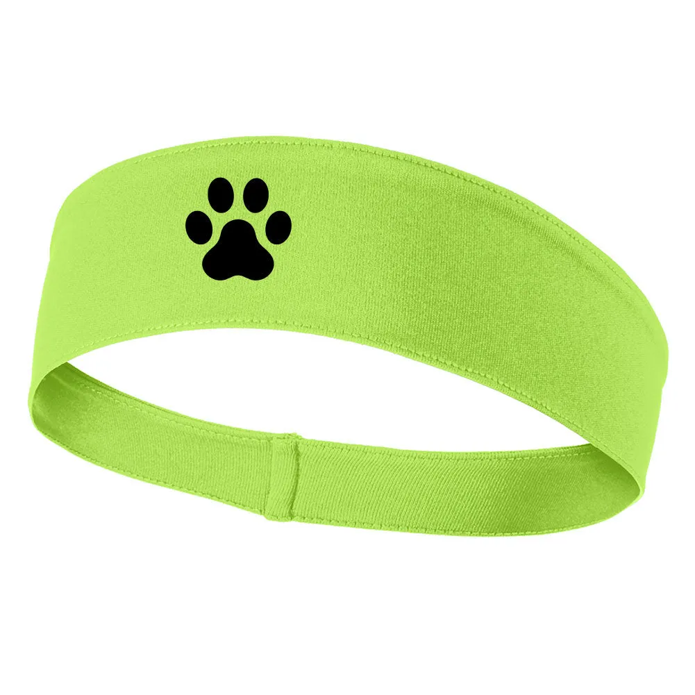 Dog Paw Graphic Printed Moisture Wicking Headbands for Men and Women