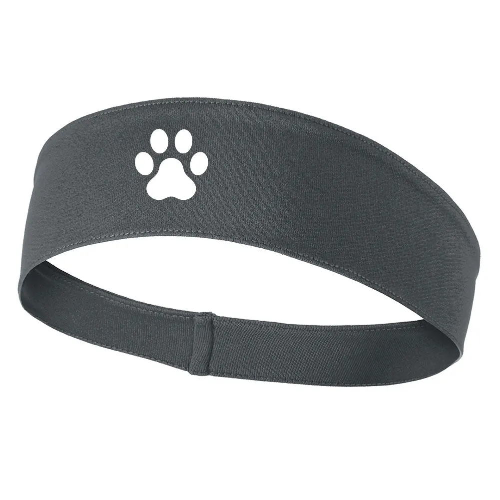 Dog Paw Graphic Printed Moisture Wicking Headbands for Men and Women