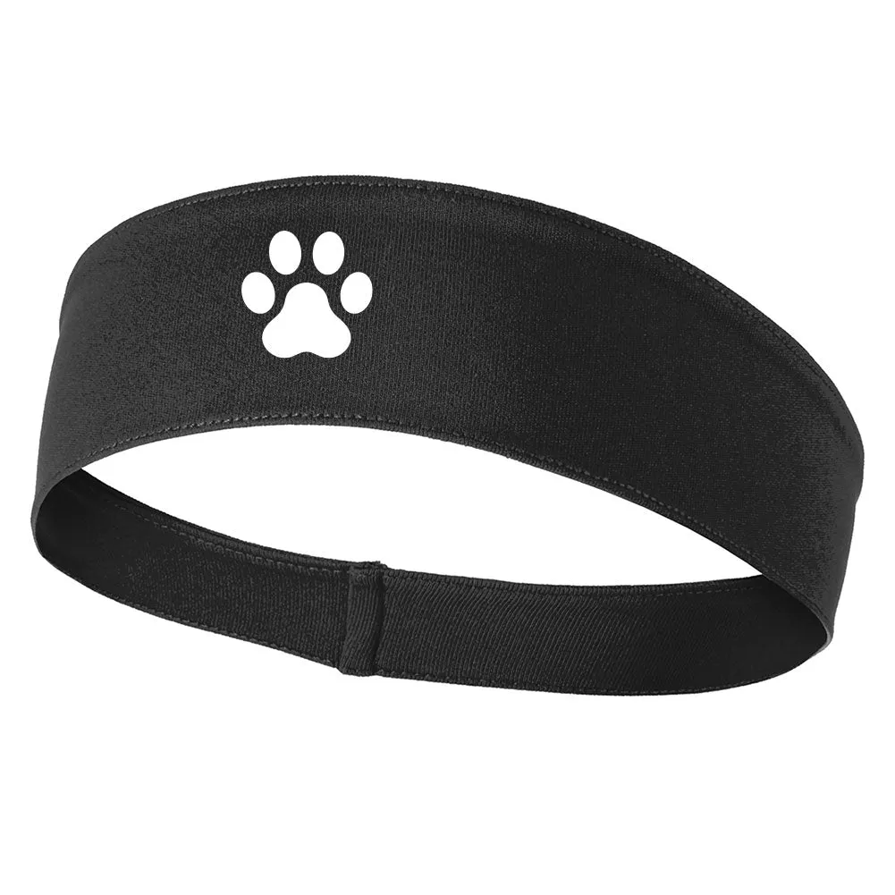 Dog Paw Graphic Printed Moisture Wicking Headbands for Men and Women