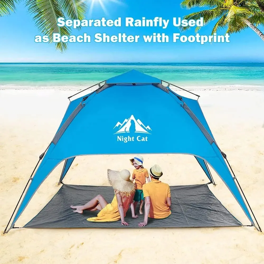 Instant Popup Tents 2-3 Persons with Footprint Tarp Easy Setup Camping Tent with Rainfly Double Layers Waterproof Automatic