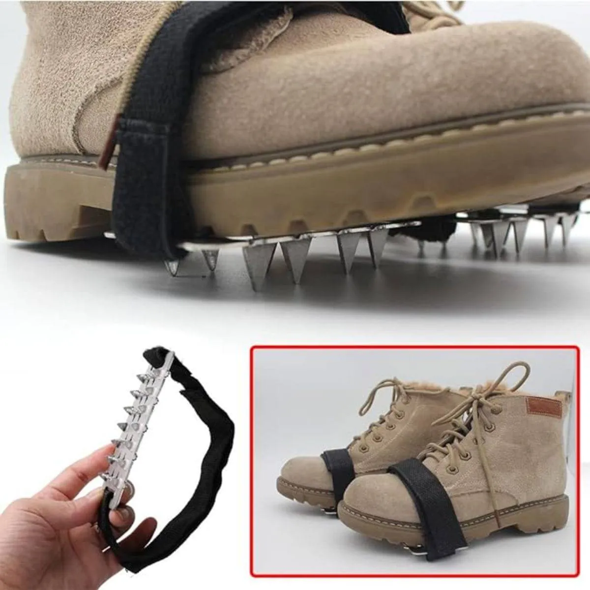 Pocket Crampons/Shoe Grip with 26 Spikes for Ice/Snow