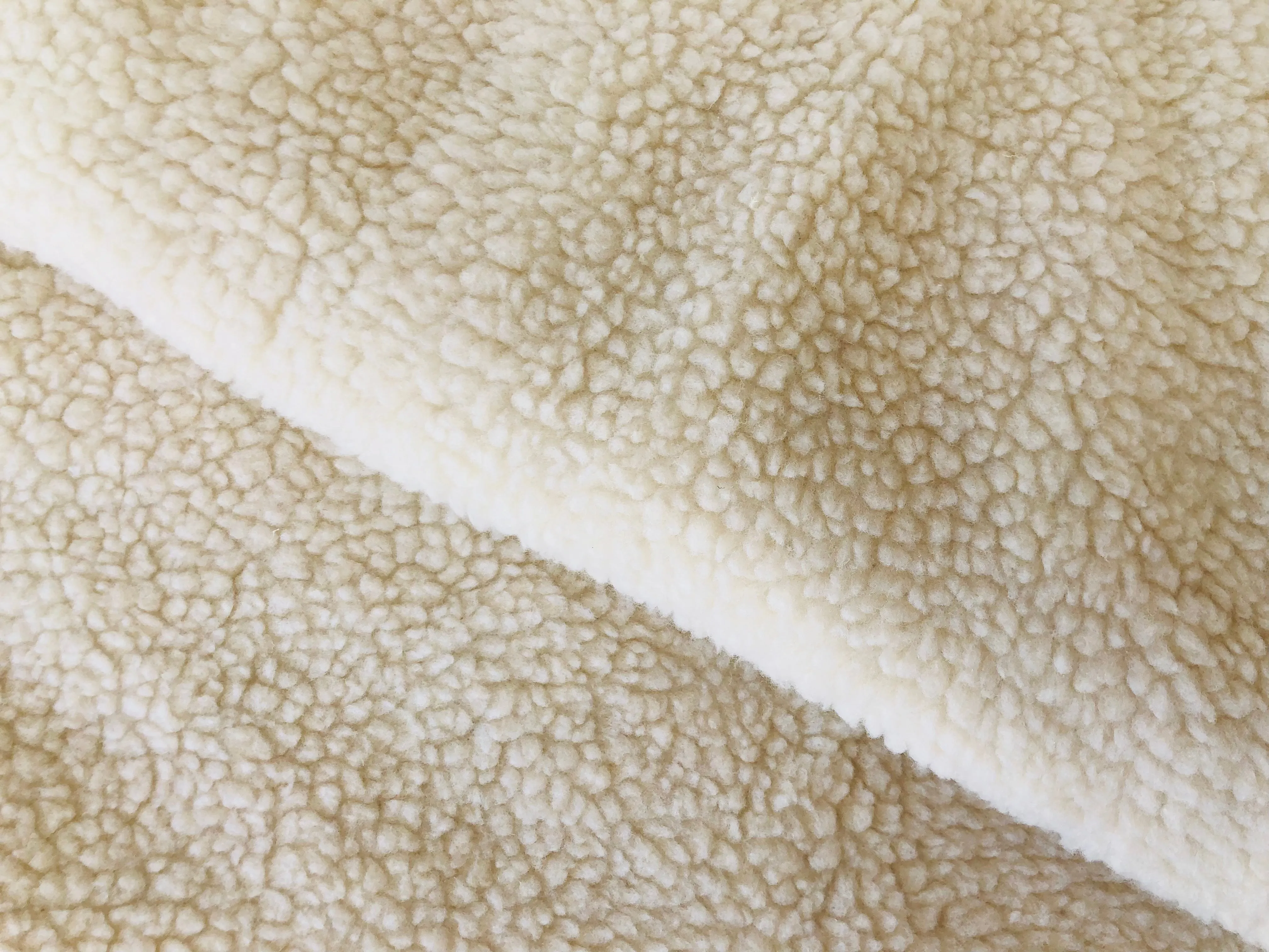 Quilted Velvet & Sherpa Mat in Light Caramel