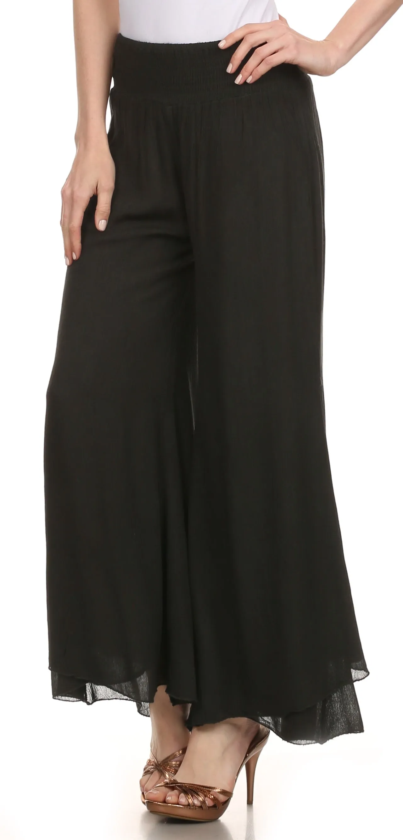 Sakkas Blaire Classic Flare Wide Leg Palazzo Beach Pant