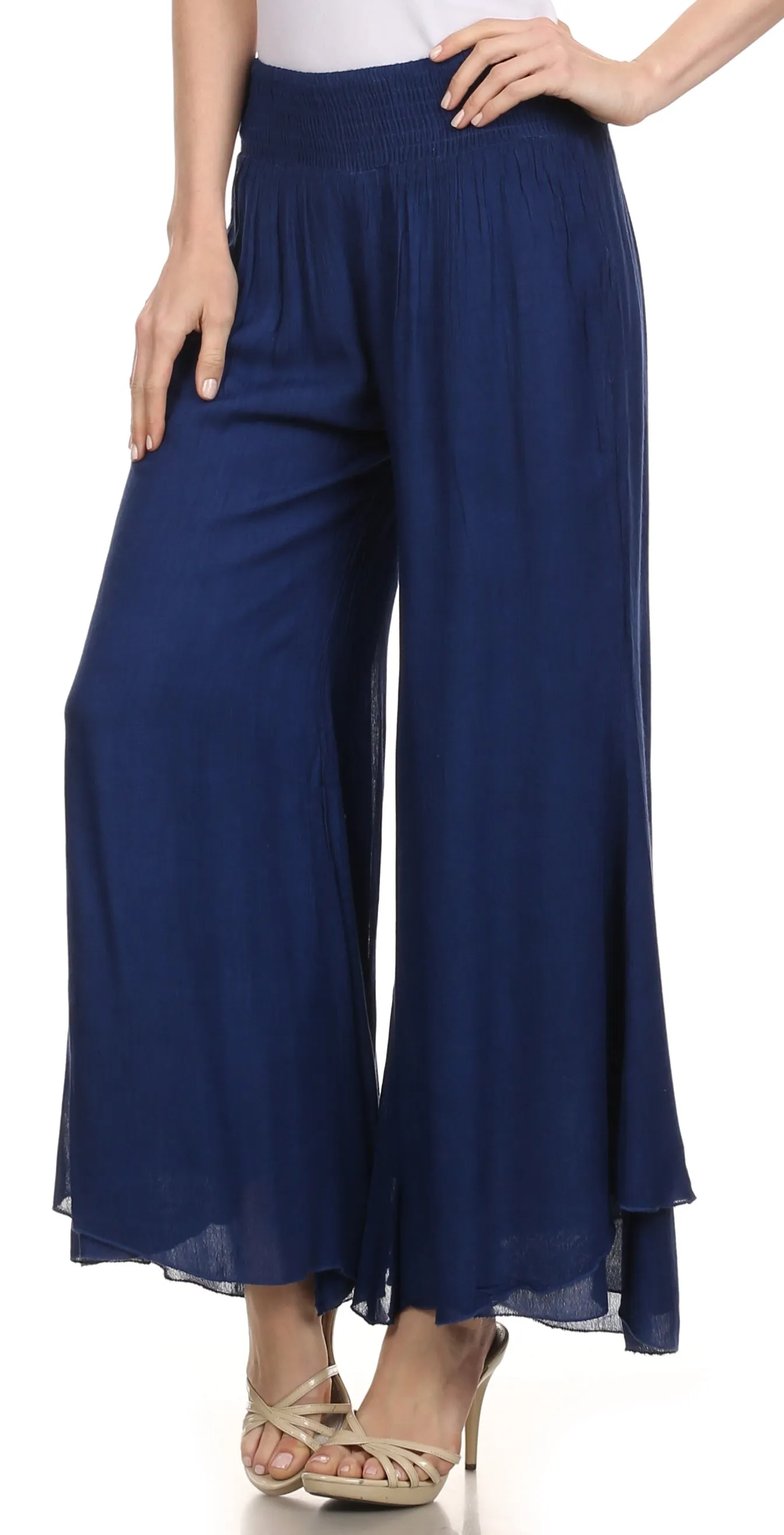 Sakkas Blaire Classic Flare Wide Leg Palazzo Beach Pant