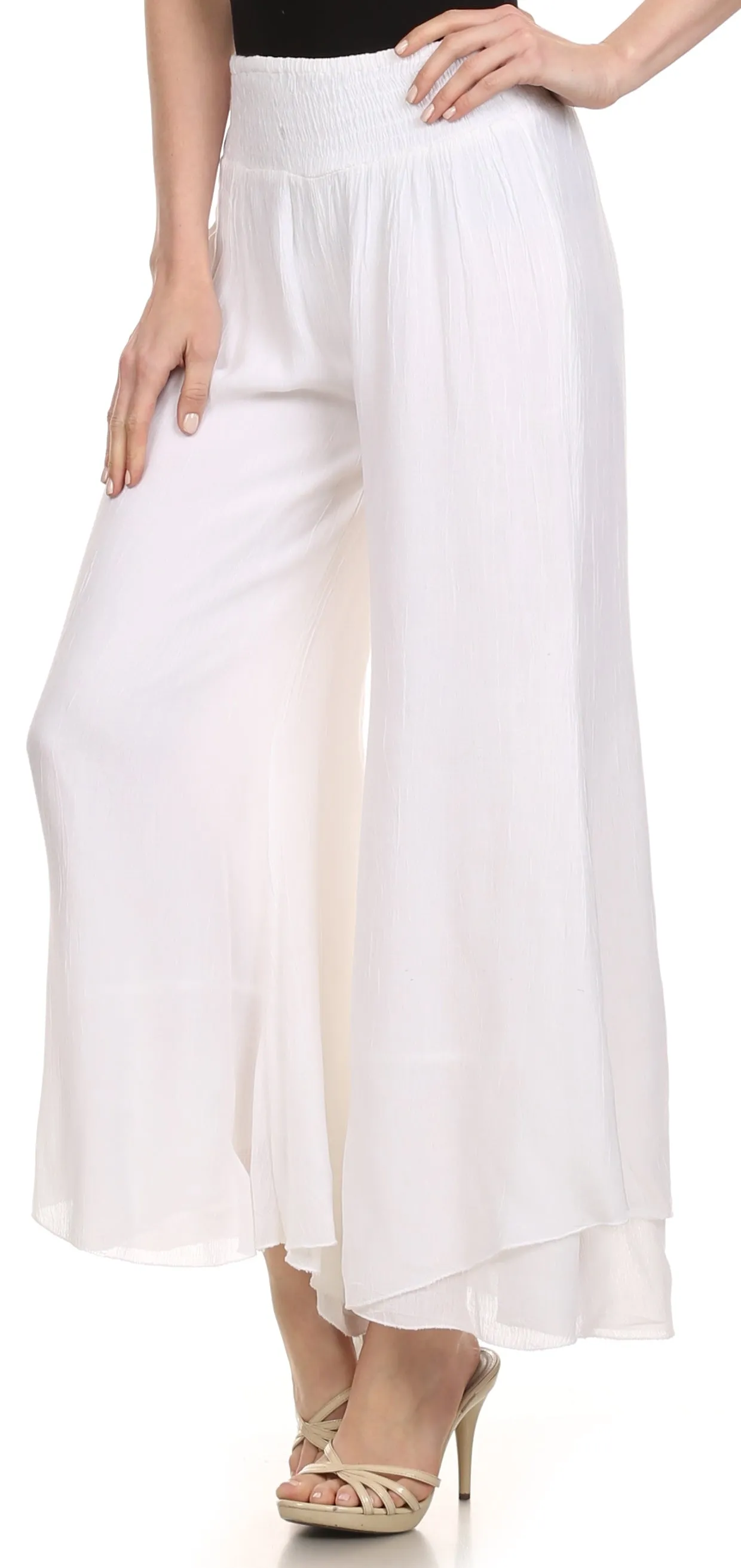 Sakkas Blaire Classic Flare Wide Leg Palazzo Beach Pant