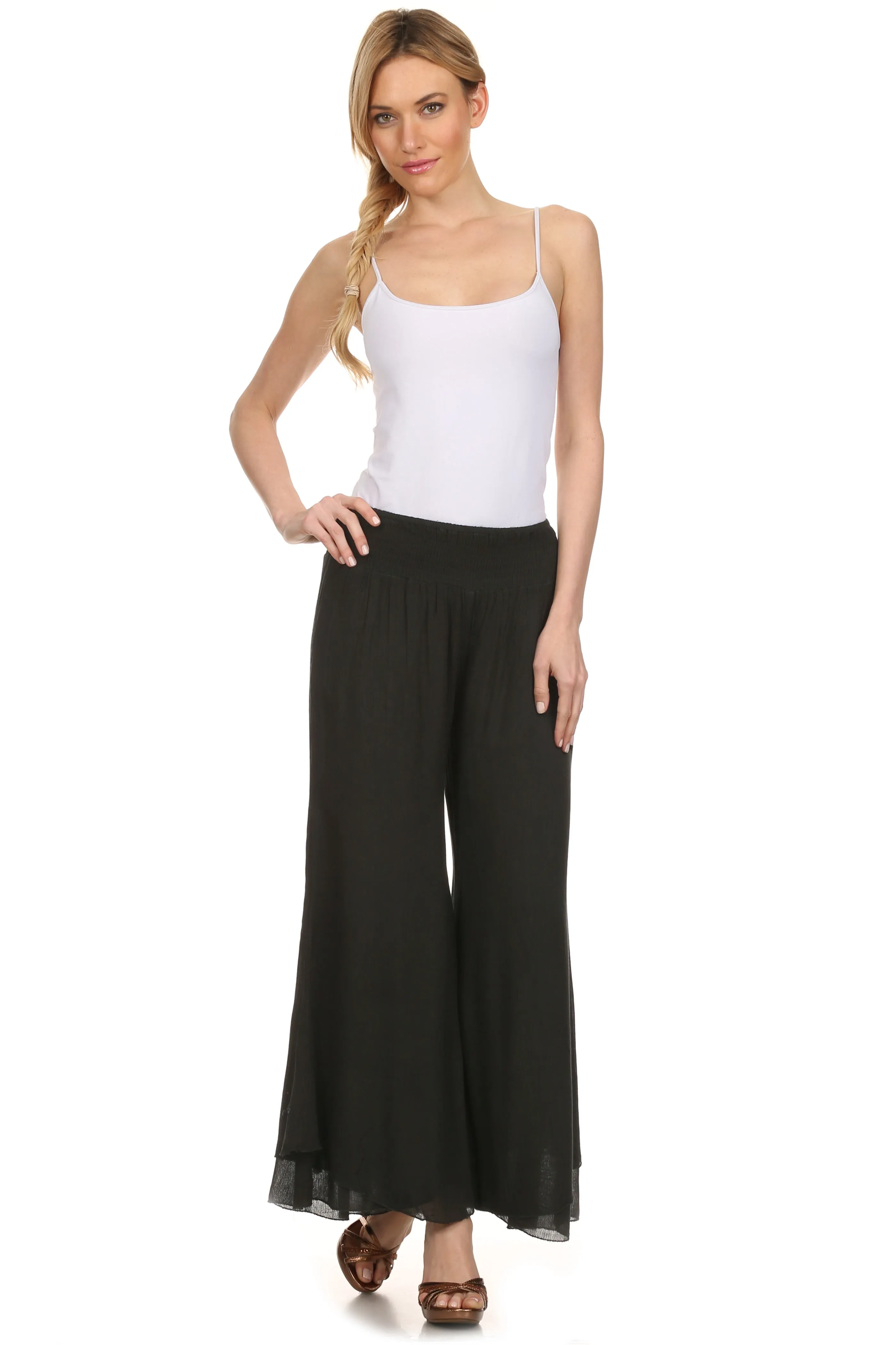 Sakkas Blaire Classic Flare Wide Leg Palazzo Beach Pant