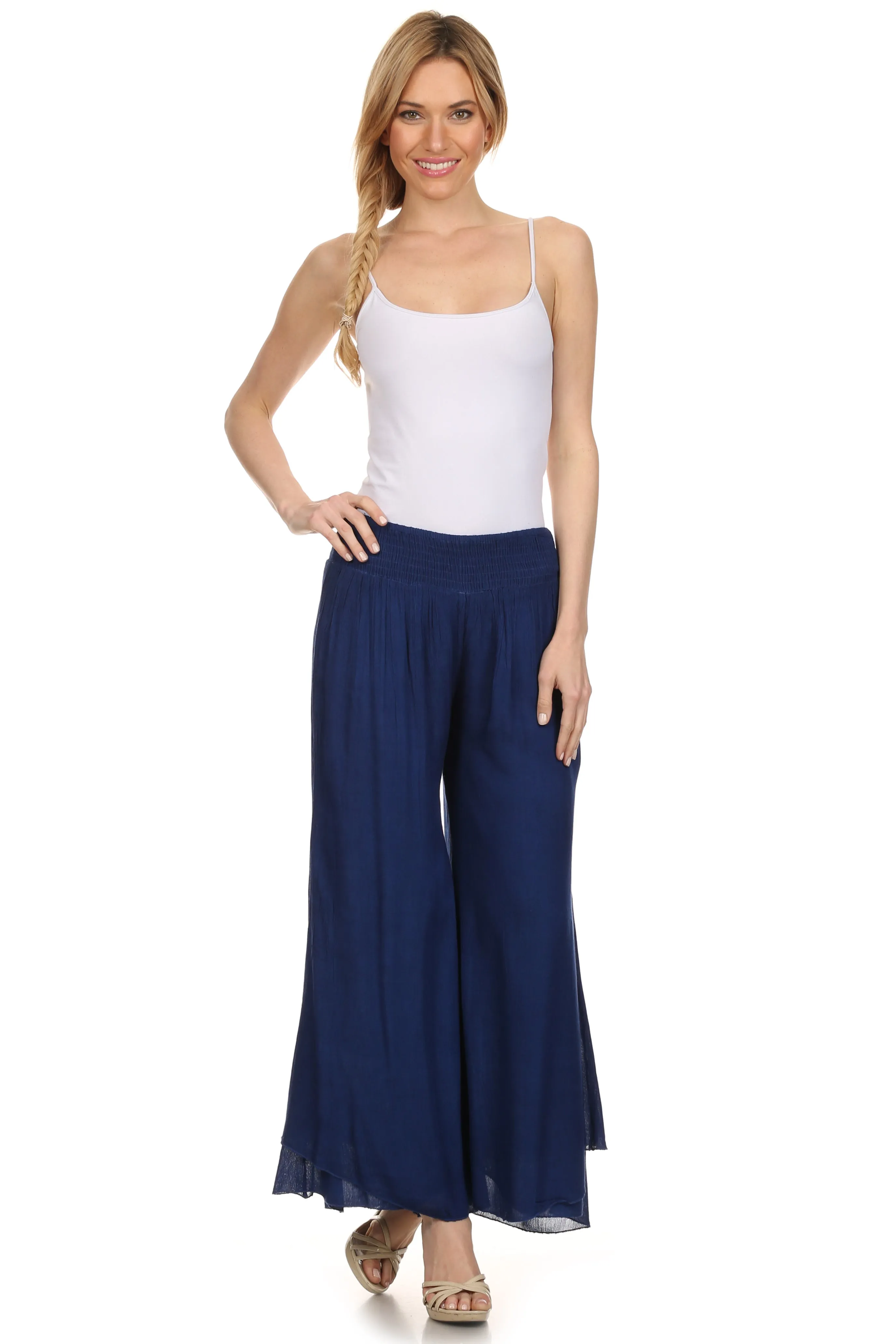 Sakkas Blaire Classic Flare Wide Leg Palazzo Beach Pant