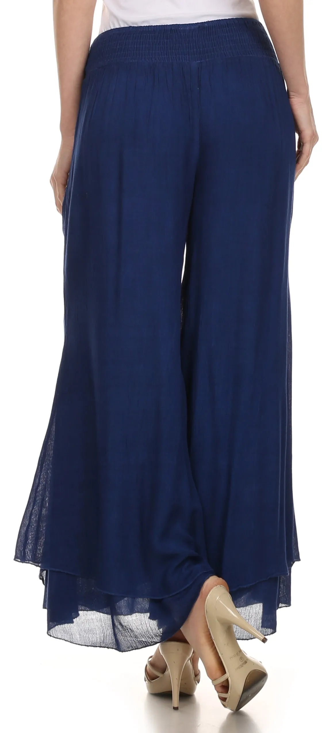 Sakkas Blaire Classic Flare Wide Leg Palazzo Beach Pant