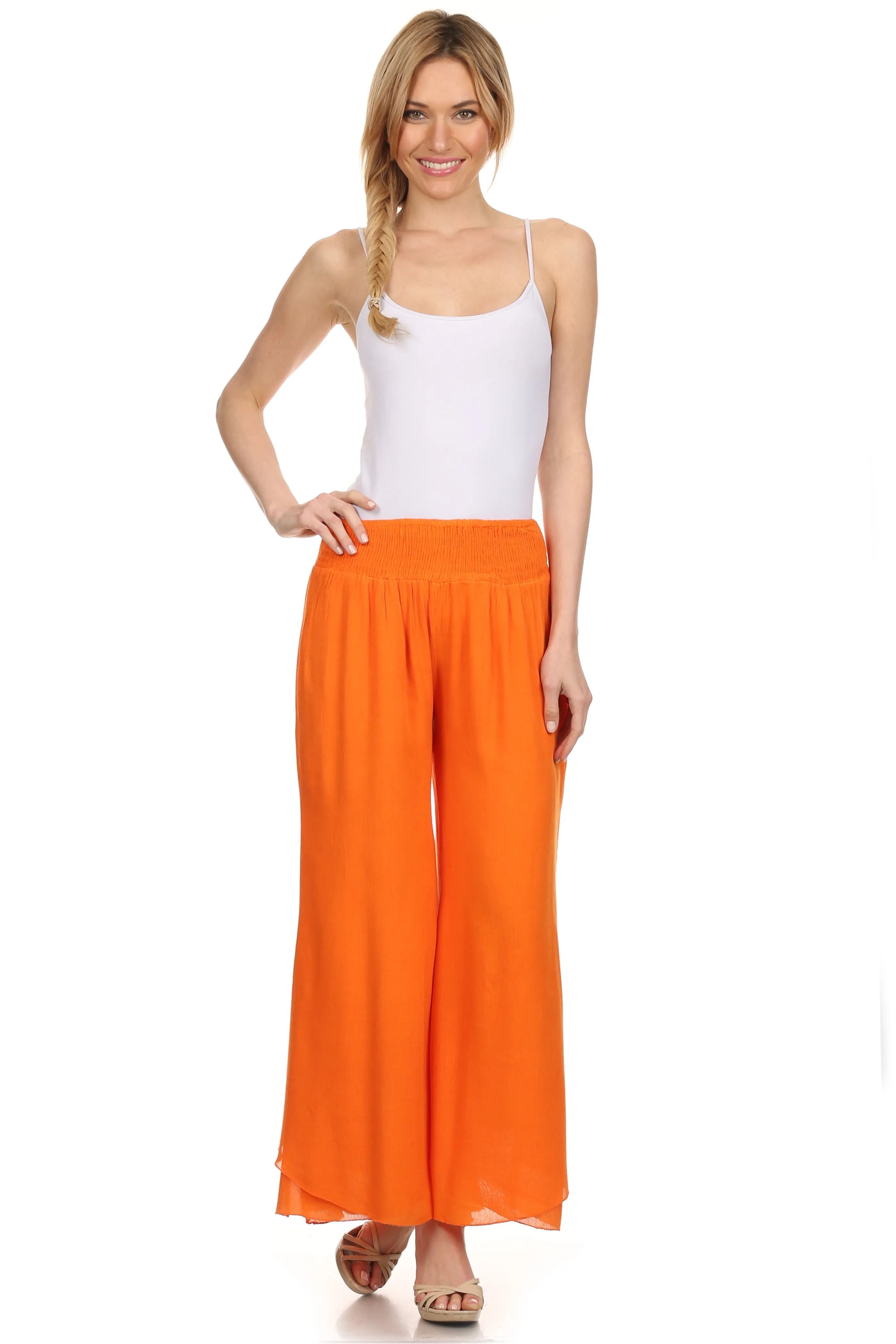 Sakkas Blaire Classic Flare Wide Leg Palazzo Beach Pant