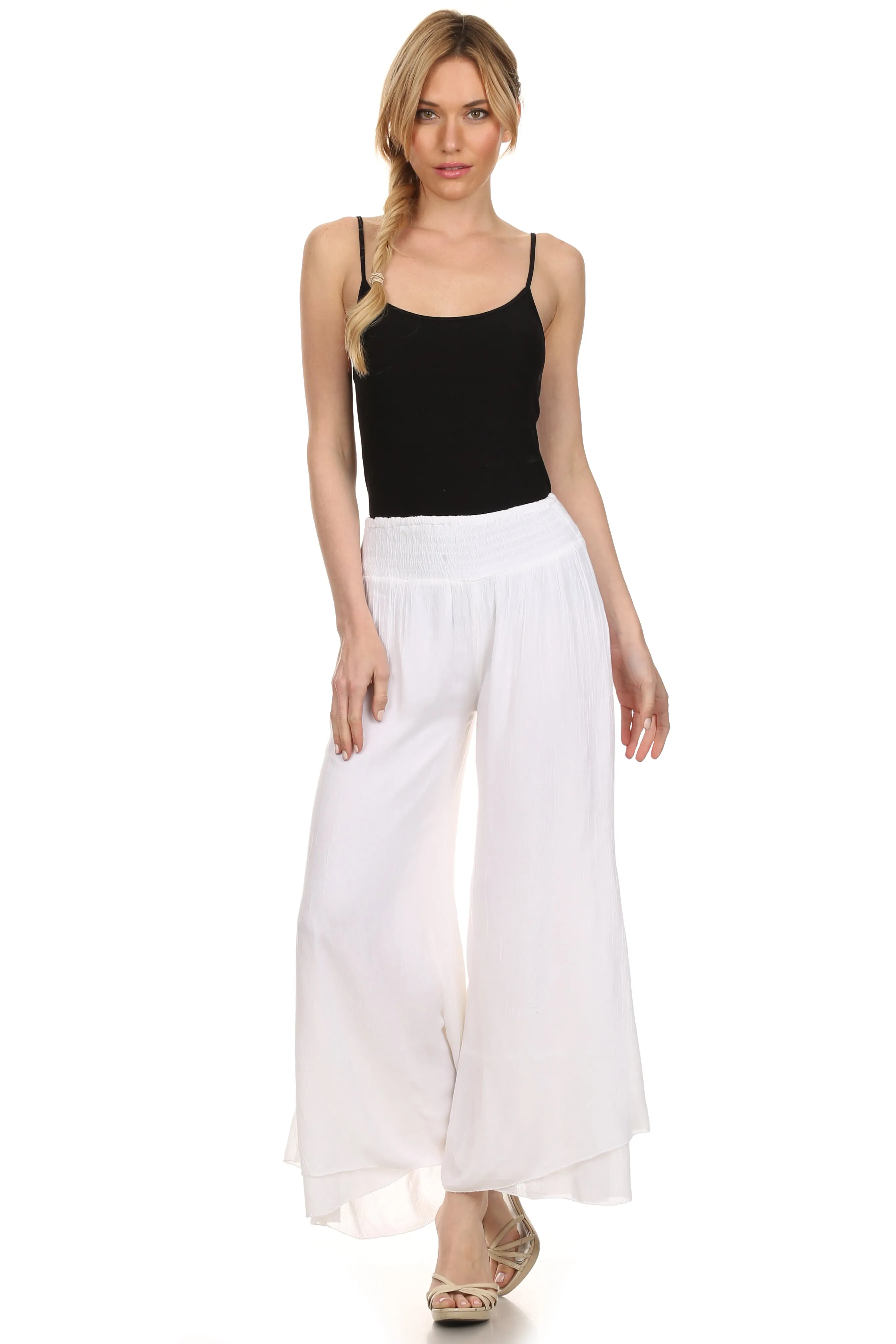 Sakkas Blaire Classic Flare Wide Leg Palazzo Beach Pant