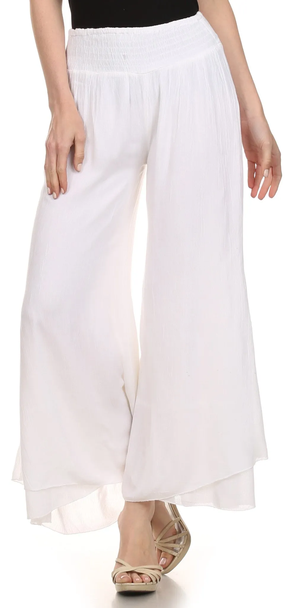 Sakkas Blaire Classic Flare Wide Leg Palazzo Beach Pant