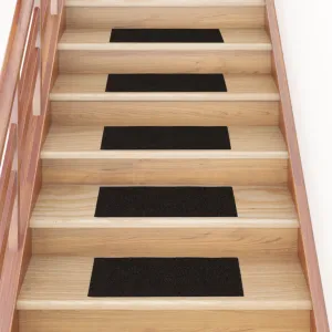 Self-adhesive Stair Mats Rectangular 15 pcs 60x25 cm Dark Brown