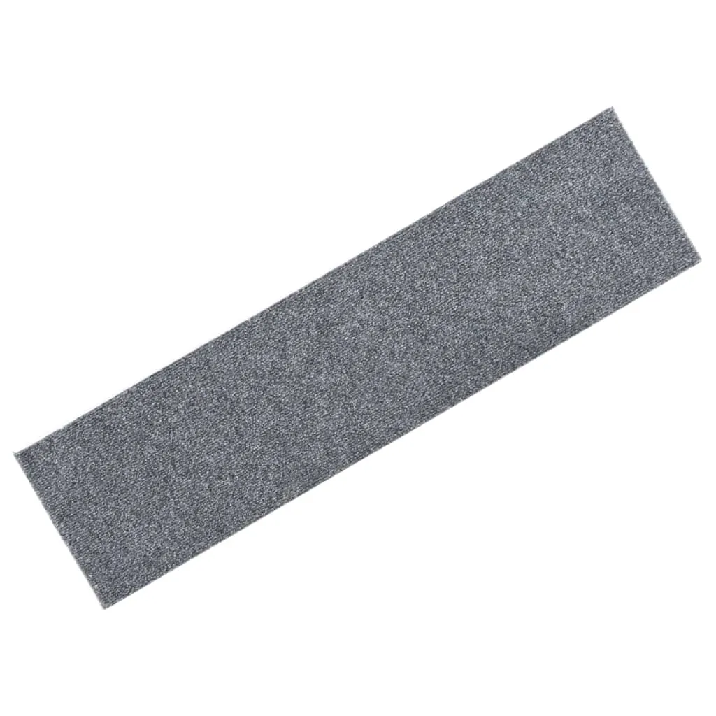 Self-adhesive Stair Mats Rectangular 15 pcs 76x20 cm Light Grey