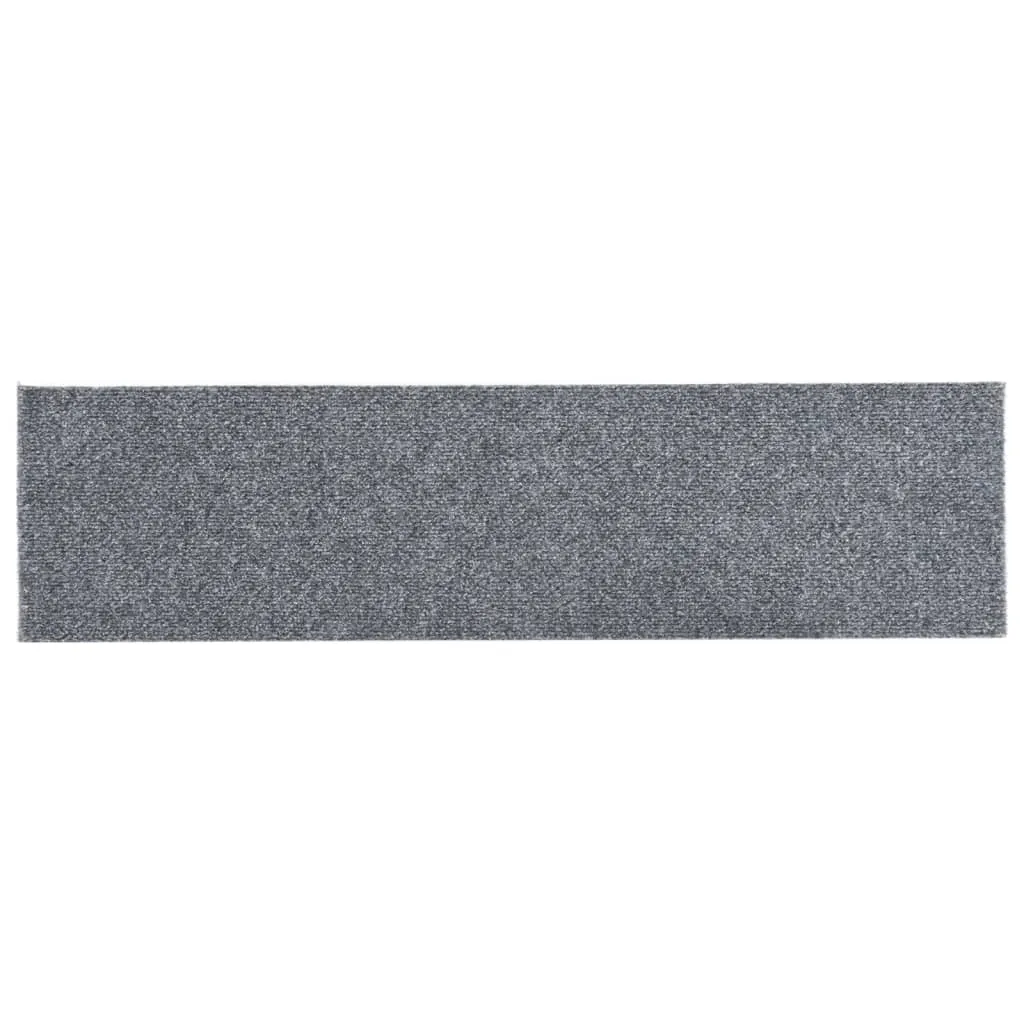 Self-adhesive Stair Mats Rectangular 15 pcs 76x20 cm Light Grey