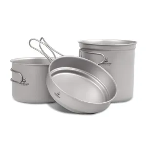 Titanium 3 Piece Cookset by SilverAnt